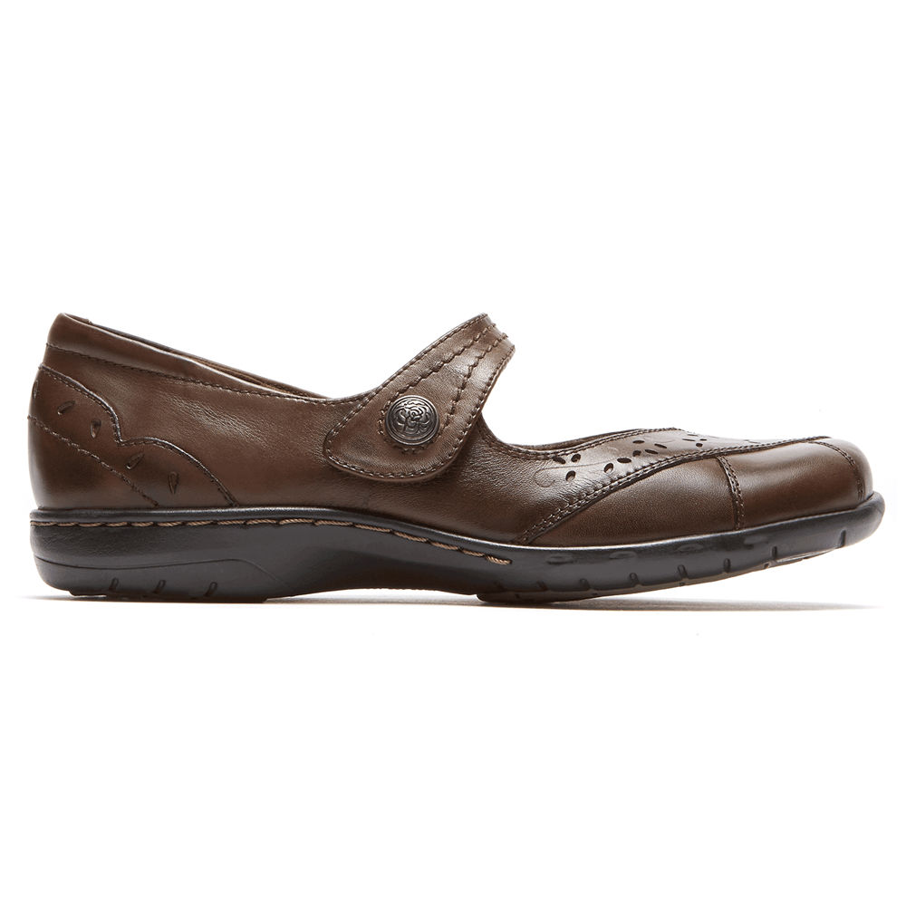 Rockport Womens Flats Brown - Cobb Hill Petra Mary Jane - UK 931-FTHAOU